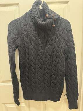 Ralph Lauren black knit sweater-Blue Label